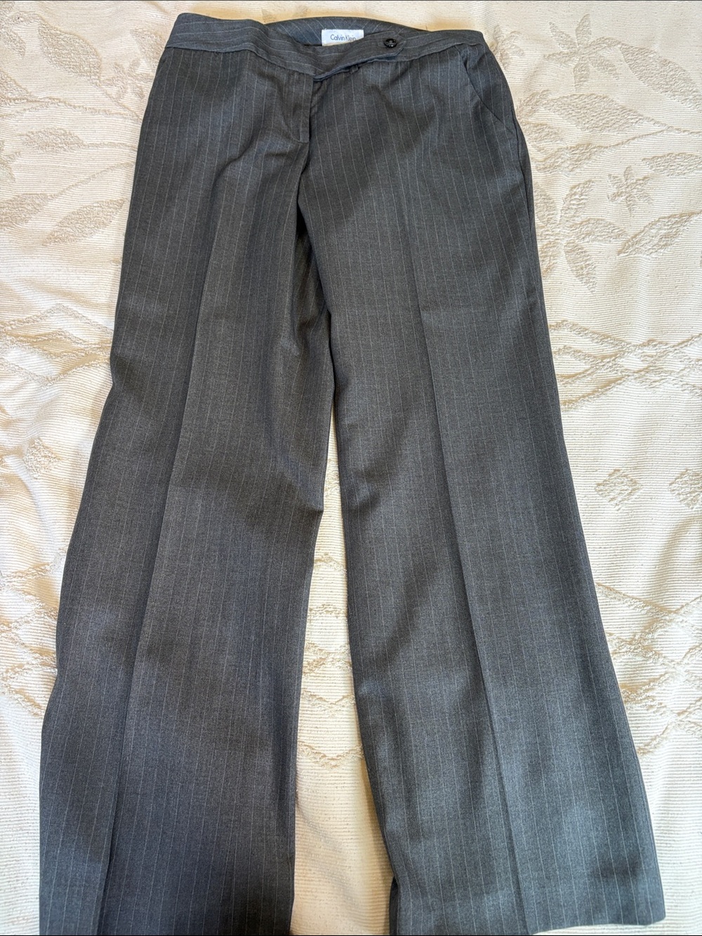 Women’s Calvin Klein Charcoal Pinstripe Trousers
